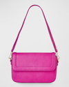 Gigi New York Margot Flap Leather Shoulder Bag In Azalea