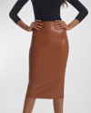 Commando Faux-leather Pencil Skirt In Cocoa