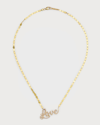 Lana Flawless Cursive "love" On Chain Necklace In Yg