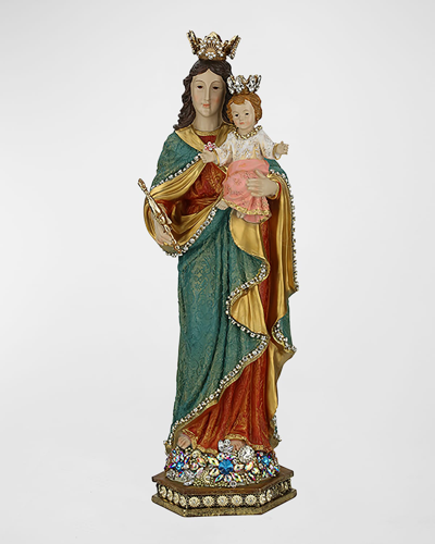 Mark Roberts 24" Jeweled Madonna And Child In Multi