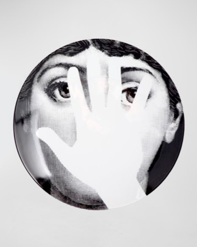 Fornasetti Wall Plate Tema E Variazioni # 016x In White/black