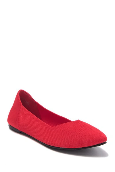 Mia Women's Kerri Ballet Knit Flats In Red