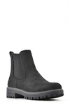 Cliffs By White Mountain Mastery Lug Sole Chelsea Boot In Black/ Fabric