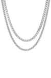 HMY JEWELRY LAYERED MIXED CHAIN NECKLACE