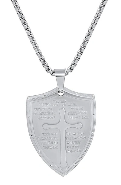 Hmy Jewelry The Sheild Of Faith Pendant Necklace In Metallic