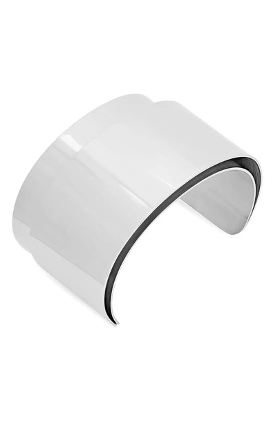 Hmy Jewelry Stainless Steel Double Cuff Bracelet In Metallic