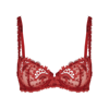 Simone Perele Wish Red Embroidered Tulle Half-cup Bra