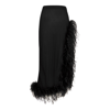 Giuseppe Di Morabito Black Feather-trimmed Midi Skirt