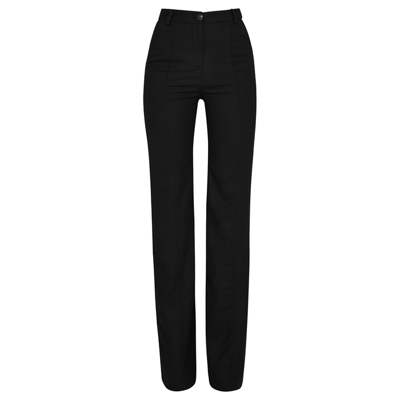 Palmer Harding Palmer//harding Lacerated Black Flared Wool Trousers
