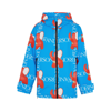 Jw Anderson All Over Logo Print Nylon Zip Jacket In Blue