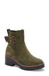 Blondo Dahlia Waterproof Bootie In Olive Suede