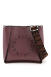 Stella Mccartney Perforated Stella Logo Shoulder Bag In Purple