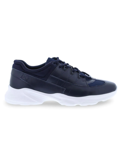 Zanzara Men's Charles Leather & Mesh Sneakers In Navy