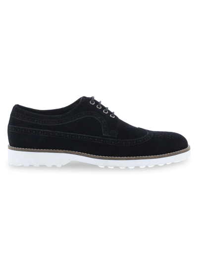 Zanzara Men's Tiki Suede Longwing Brogues In Black