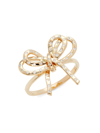 HUEB WOMEN'S ROMANCE 18K YELLOW GOLD & 0.19 TCW BOW RING