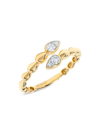 Saks Fifth Avenue Women's 14k Yellow Gold & 0.16 Tcw Diamond Ring