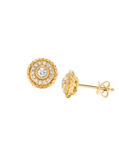 Saks Fifth Avenue Women's 14k Yellow Gold & 0.27 Tcw Diamond Stud Earrings