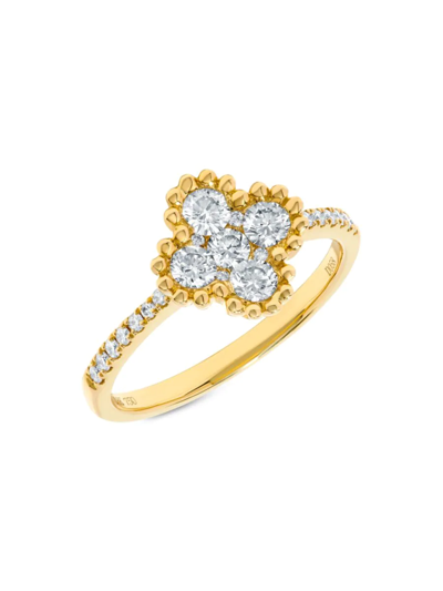 Saks Fifth Avenue Women's 18k Yellow Gold & 0.58 Tcw Diamond Ring