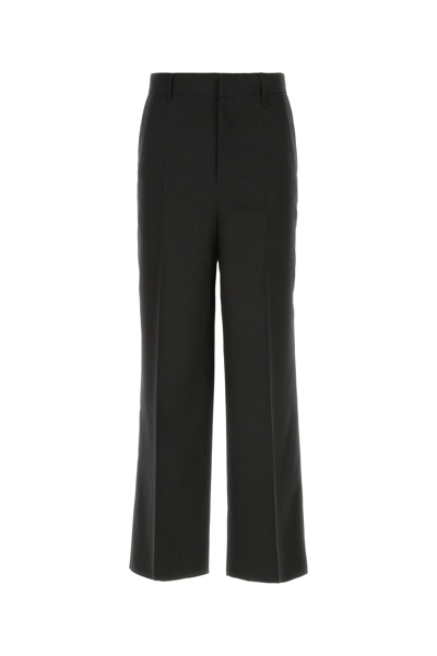 Givenchy Belted Wool Tailored Trousers In Black