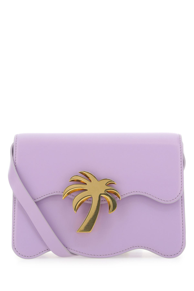 Palm Angels Lilac Leather Palm Beach Crossbody Bag Nd  Donna Tu In Pastel