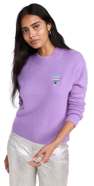 Mira Mikati Embroidered-balloon Detail Jumper In Purple