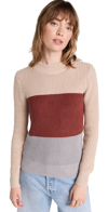 Faherty Cozy Cotton Crew Sweater In Autumn Colorblock