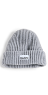 GANNI STRUCTURED RIB BEANIE