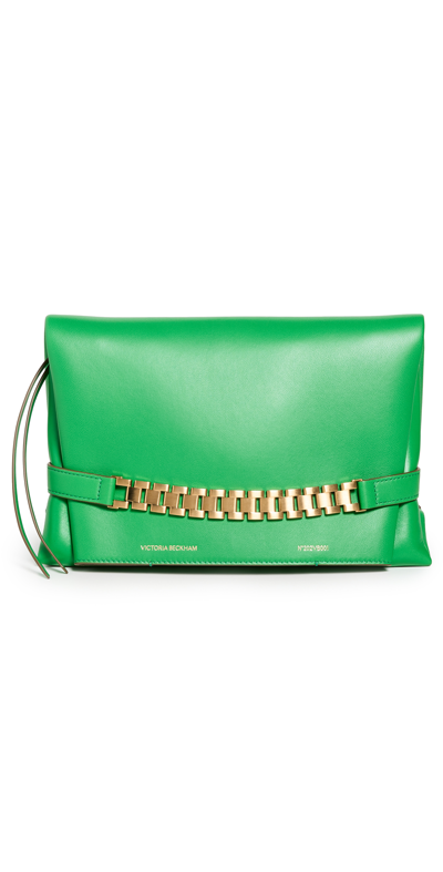 Victoria Beckham Chain Pouch In Green