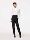 Another Tomorrow Silk Detachable Bandana Blouse In White