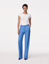 Another Tomorrow Slight Flare Trouser In Cornflower