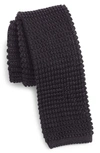 Jack Victor Hudson Silk Knit Tie In Black