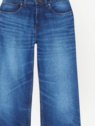 Ami Alexandre Mattiussi Faded-effect Straight-leg Jeans In Blue