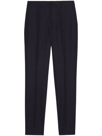Ami Alexandre Mattiussi Pinstripe-pattern Tailored Trousers In Black