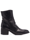 Officine Creative 55mm Denner Zip-detail Leather Boots In Black