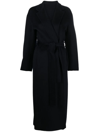 Filippa K Alexa Wool-cashmere Blend Long Coat In Blau