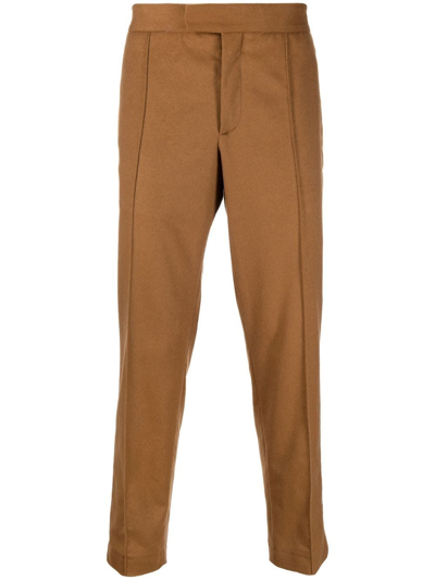 There Was One Mid-rise Straight-leg Trousers In Brown