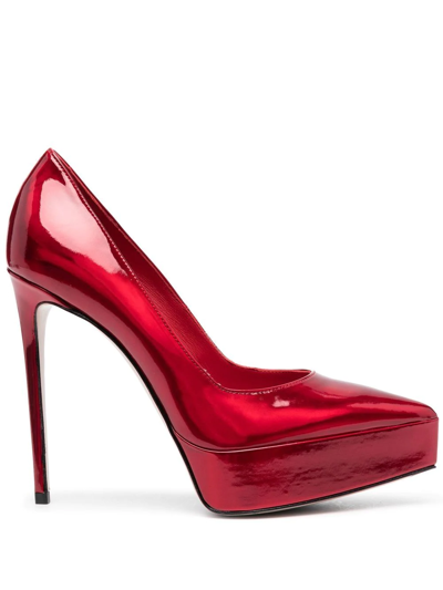 Le Silla Uma 130mm Platform Pumps In Red