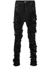 RICK OWENS DRKSHDW DISTRESSED SKINNY JEANS