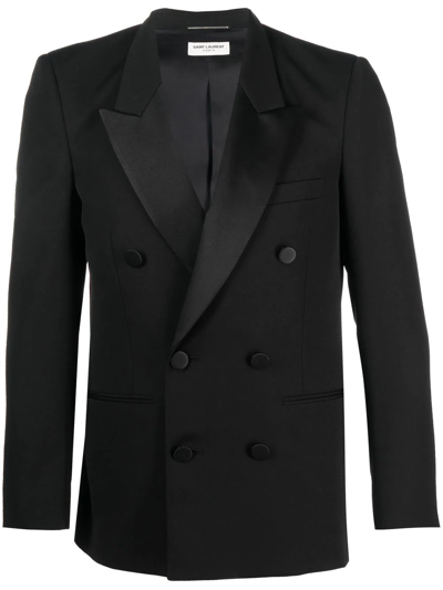 SAINT LAURENT DOUBLE-BREASTED TAILORED BLAZER