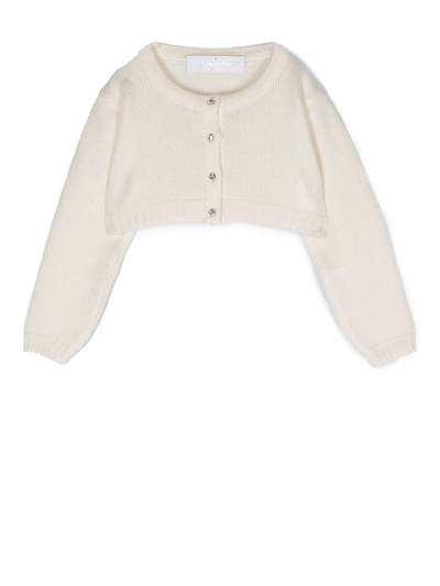 Colorichiari Babies' Wool-knit Cardigan In Gold