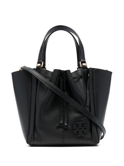 Tory Burch Logo-patch Detail Tote Bag In Schwarz