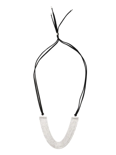 Isabel Marant Beautiful Love Crystal-embellished Necklace In Black