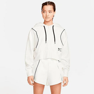 Nike Air Women's Full-zip Fleece Hoodie In Sail,black,black