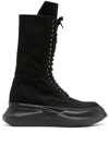 Rick Owens Drkshdw Black Army Abstract Twill Boots In Schwarz