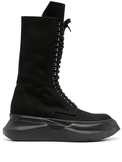 Rick Owens Drkshdw Black Army Abstract Twill Boots