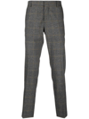 DANIELE ALESSANDRINI CHECKED TAPERED-LEG TROUSERS