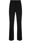 Alberta Ferretti Crepe Straight-leg Pants In Schwarz