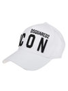 Dsquared2 Be Icon Baseball Cap In Bianco/nero
