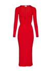 Magda Butrym Body-skimming Long Sleeve Midi Dress Red