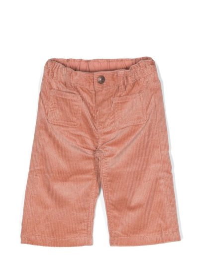 Bonpoint Babies' Wide-leg Corduroy Trousers In 粉色